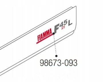 Naklejka na markizę logo F45 TI L - Fiamma
