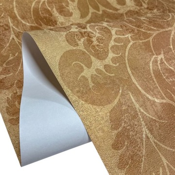 ВАЛЕНЫЕ ЗОЛОТО-КОРИЧНЕВЫЕ ОБОИ GLAMOUR PALACE DAMASK STYLE 14503