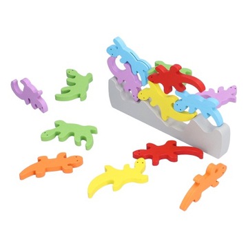 Dzieci Gecko klocki drewniane układanie Puzzle
