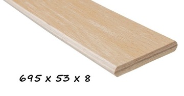 Bukowa listwa sprężynująca wkład do łóżka stelaża pod materac 695x53x8
