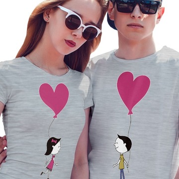 KOSZULKI KOSZULKA T-SHIRT DLA PAR ZAKOCHANA PARA JAKOŚĆ