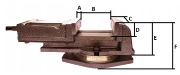 ТИСКИ ДЛЯ ФРЕЗЕРНОГО СТАНКА РОТОРНО-СВЕРЛИЛЬНЫЙ СТАНОК 125мм С ВРАЩАЮЩИМСЯ ОСНОВАНИЕМ