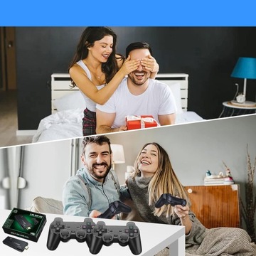 ИГРОВАЯ КОНСОЛЬ ЭМУЛЯТОР ИГРОВОЙ ПРИСТАВКИ TV 2X КОНТРОЛЛЕРЫ ДЛЯ ТВ 20000 ИГР + 64G