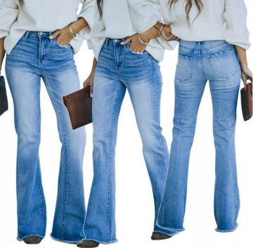 Spodnie jeansowe xh002 DAMSKIE SUPER HIGH FLARE
