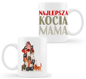 Kubek z kotami koty Najlepsza Kocia Mama prezent