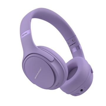 Bezdrátová sluchátka Tonsil R35BT Fialová do uší Bluetooth Sd Fm