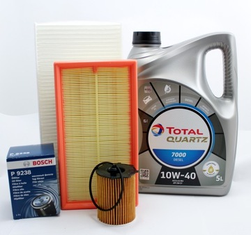 ZESTAW FILTRÓW+OLEJ 10W40 5L PEUGEOT 407 1.6 HDI