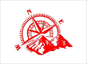 Наклейка Роза ветров 50х40 на лобовое стекло или кузов