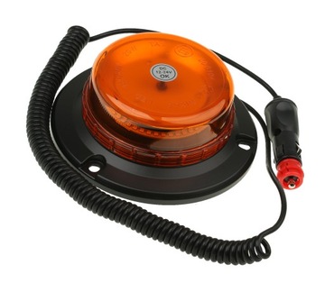 LAMPA OSTRZEGAWCZA BŁYSKOWA KOGUT LED NA MAGNES 12/24V CE WL400LED3W