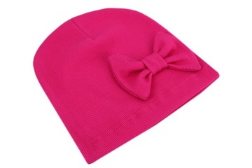 ДЕТСКАЯ ВЕСЕННЯЯ ОДНОСЛОЙНАЯ ШАПКА С БАНТОМ