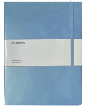 Moleskine notes Blue B5 notatnik z gumką hard w linie niebieski