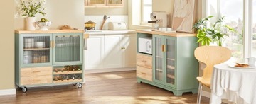 Шкаф, кухонный комод, сервант, микроволновая печь, полка, винная полка FSB81-GR