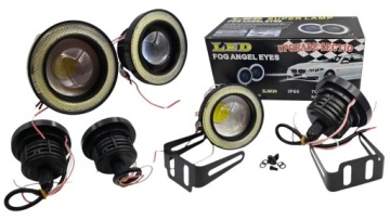 Kulaté Světla Pro Denní Svícení 2v1 Drl Halogen Cob Čočka Ring 76MM