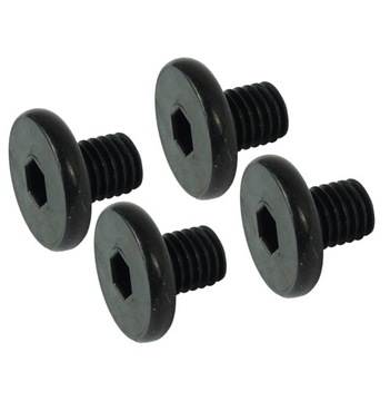 100X wkręt M8 x 10 mm czarny, łeb płaski na imbus, śruba meblowa, metryczny