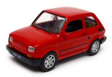 FIAT 126p MALUCH METAL MODEL WELLY 1:34 czerwony