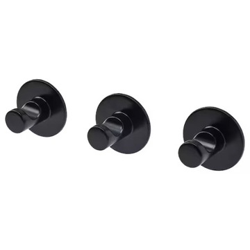 IKEA SKOGHALL - hak samoprzylepny czarny 3 szt.