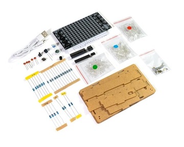 Spektrum dźwięku 12 x11 LED Obudowa Plexi DIY KIT