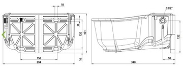 5 л. пью для крупного рогатого скота и лошадей с подогревом 230 В/73 Вт с нагревательным кабелем Kerbl