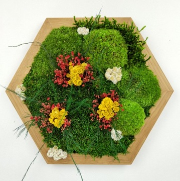 WIOSENNA DEKORACJA Z ROŚLIN STABILIZOWANYCH I MCHU