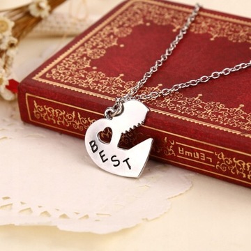 ОЖЕРЕЛЬЕ ДРУЖБА сердце ЛУЧШИЕ ДРУЗЬЯ BFF X2