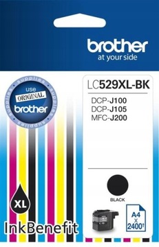 ORYGINALNY TUSZ BROTHER LC529XLBK Black 2400str