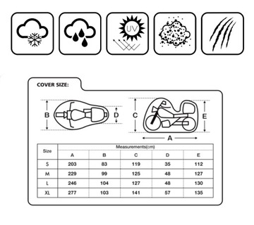 Pokrowiec na motocykl z kufrem rozmiar XL Moretti