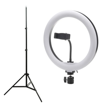 ДЕРЖАТЕЛЬ ДЛЯ ТЕЛЕФОНА ШТАТИВ СО СВЕТОДИОДНОЙ КОЛЬЦЕВОЙ ЛАМПОЙ ДЛЯ ФОТОГРАФИЙ