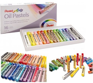 Pastele kredki olejne miękkie PENTEL 16 kolorów