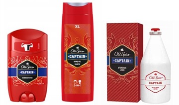 OLD SPICE CAPTAIN ZESTAW A/S 100ml + SZTYFT 50ml + ŻEL 400ml