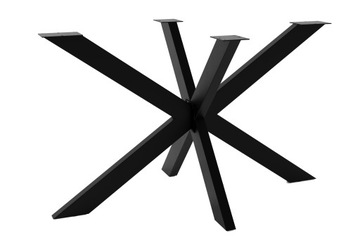 Noga Metalowa do Stołu Biurka Blatu 90 x 72 cm Pająk LOFT Czarny