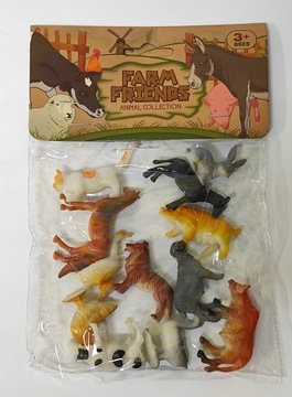 Zwierzęta gospodarskie figurki mini farma 12 szt