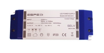 ZASILACZ MEBLOWY 12V 8,3A 100W DO TAŚMA LED ESPE