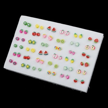 18/36/100Pairs kobiety gwiazda księżyc małe plastikowe kolczyki zestaw
