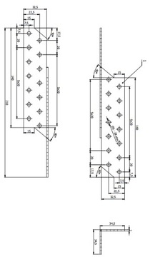 Разъемы разъема разъема стропила LK4 210x32 справа 10 Sztuk