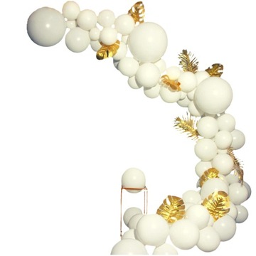 GIRLANDA BALONOWA BALONY BIAŁE URODZINY BABY SHOWER DEKORACJA ZESTAW