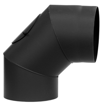 KOLANO STAŁE Z RWIZJĄ fi 120 mm 90 STOPNI DARCO DO KOMINA PIECA KOTŁA