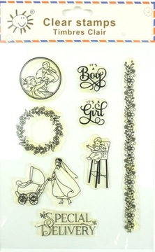 Stemple stempelki silikonowe scrapbooking