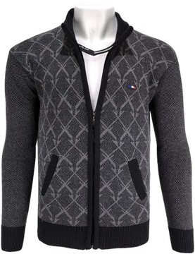 Sweter męski rozpinany we wzory R90 r. M