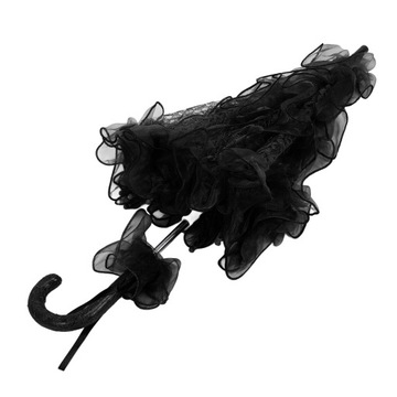 МИНИ-КРУЖЕВНОЙ ЗОНТ ЧЕРНЫЙ СВАДЕБНЫЙ ЗОНТ