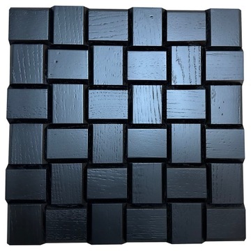Mozaika drewniana ścienna Panel 3d - DĄB BLACK
