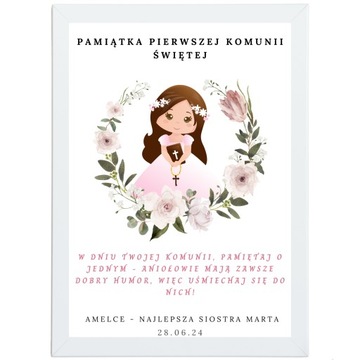 Święty Uśmiech: Personalizowana Pamiątka Pierwszej Komunii z Nutką Humoru
