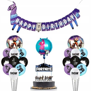 FORTNITE Zestaw Urodziny Balony do dekoracja 24szt