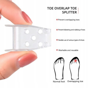 2pcs Toe Separator Hallux Valgus Corrector Fe