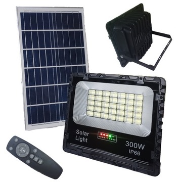HALOGEN LAMPA SOLARNA LED 300W + OSOBNY PANEL - PREMIUM