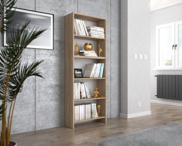 ОФИСНЫЙ ВЕРТИКАЛЬНЫЙ КНИЖНЫЙ ШКАФ ПОЛКА КНИЖНЫЙ ШКАФ LOFT POST 60СМ ДУБ СОНОМА