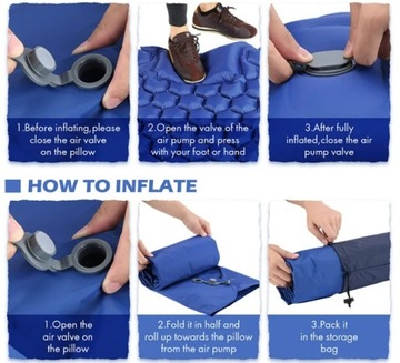 КОВРИК САМОНАДУВАЮЩИЙСЯ МАТРАС НАСОС + БЕСПЛАТНО