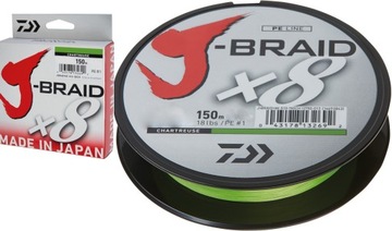 DAIWA PLECIONKA J-BRAID X8 0,24MM 150M ZIELONA,:
