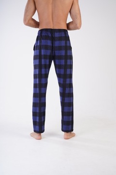 Spodnie Męskie piżamowe bawełniane długie Vienetta XXL z kieszeniami na noc