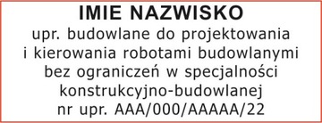 uprawnienia budowlane pieczątka numer uprawnień