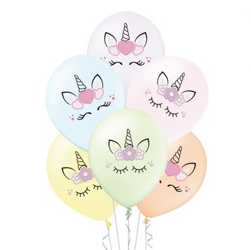 Balony z nadrukiem Jednorożec Unicorn 6 sztuk PP